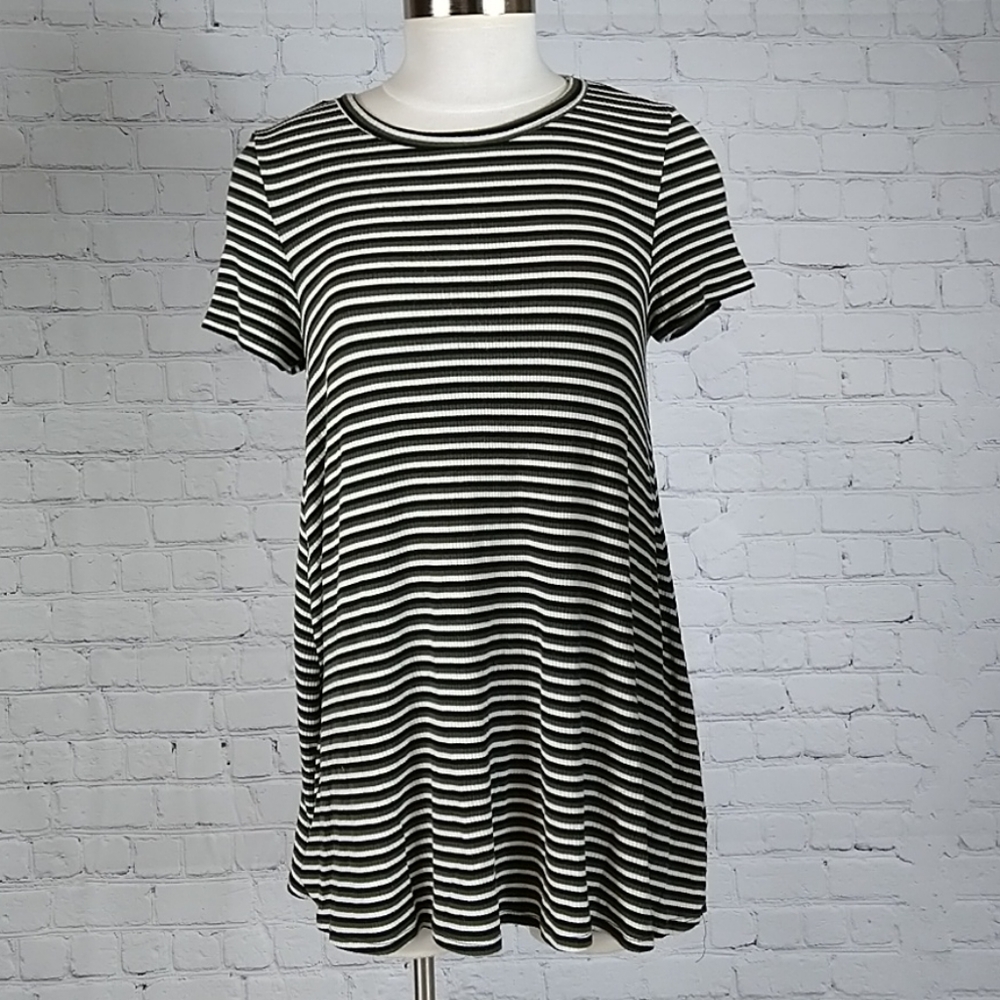 Women's Striped Swing Dress, Size M